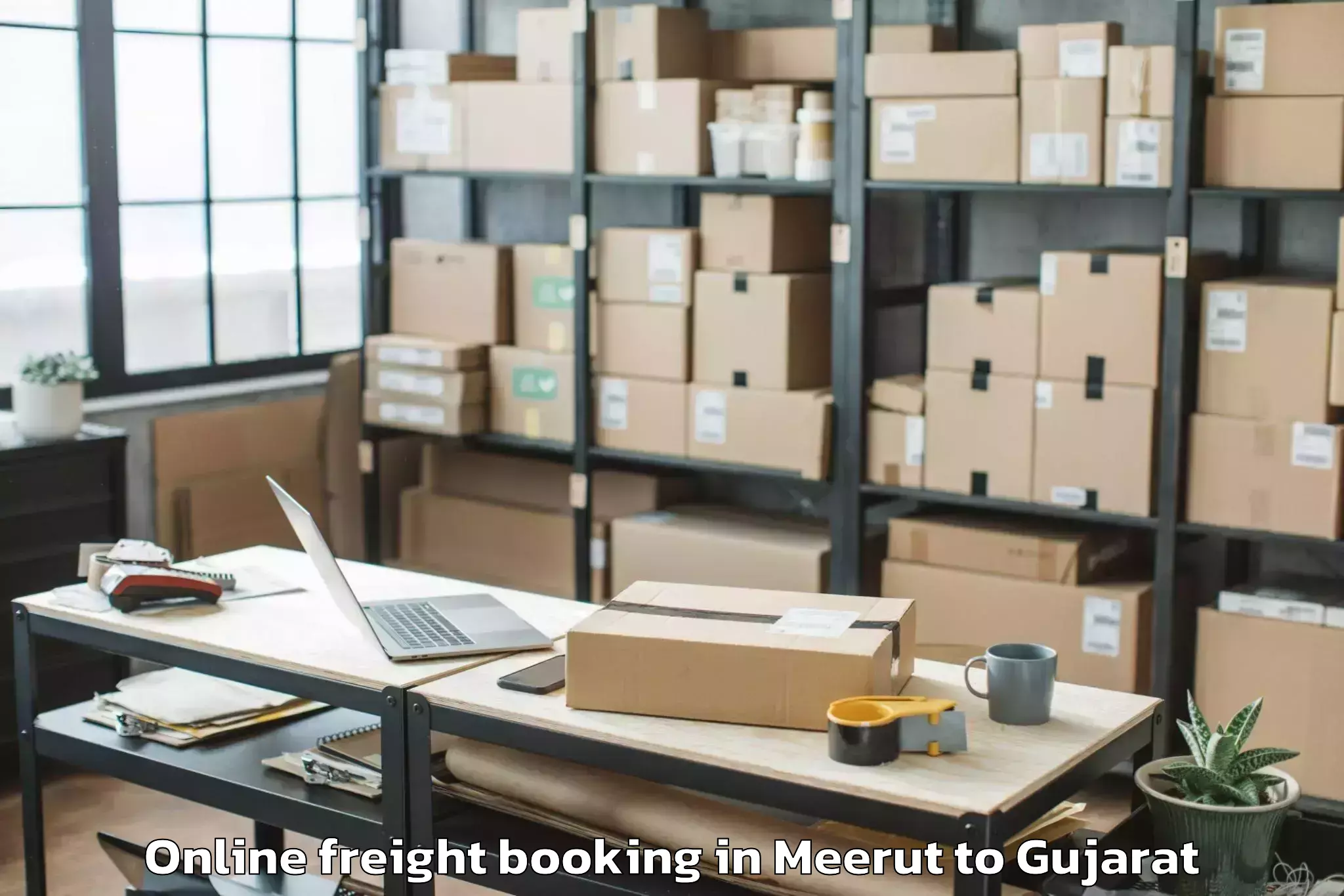 Easy Meerut to Limkheda Online Freight Booking Booking